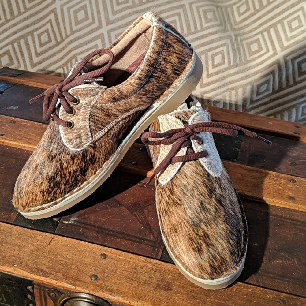 Natural hide oxfords brindle 7